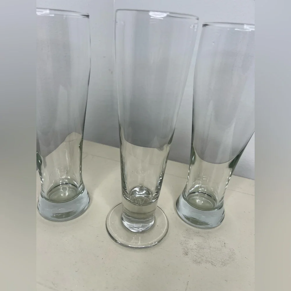 Pilsner Clear Beer Mugs - Set of 3